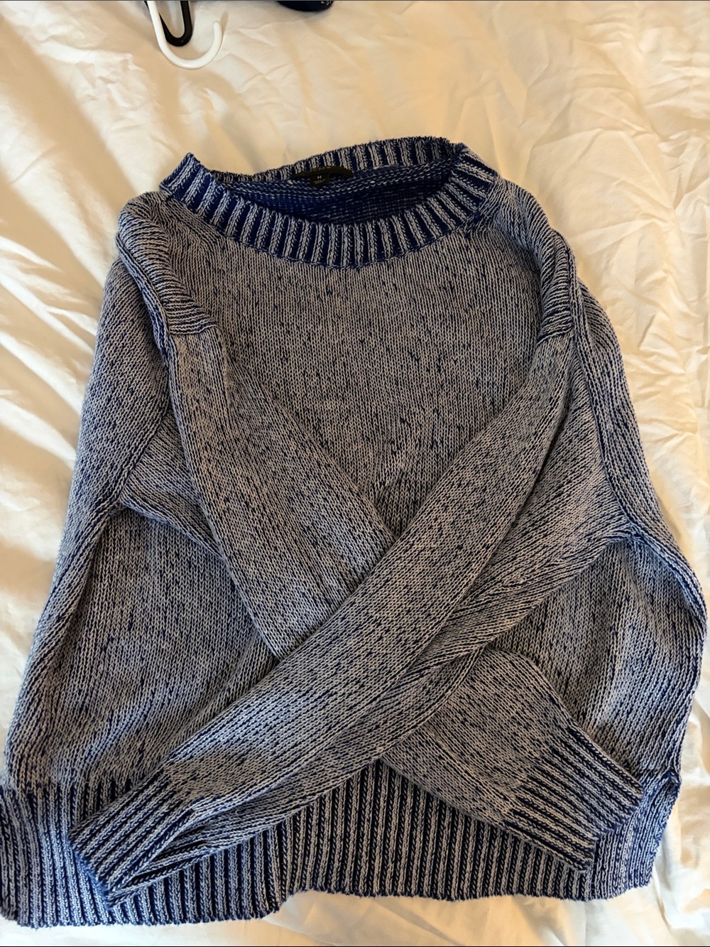 J. Crew Blue Marled Crewneck Sweater
